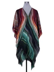 Homepage Fashion: Agate Rock Art Merino Wool Travel Cape