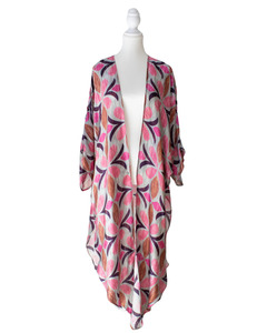 Fashion: Floral Long Slit Kimono