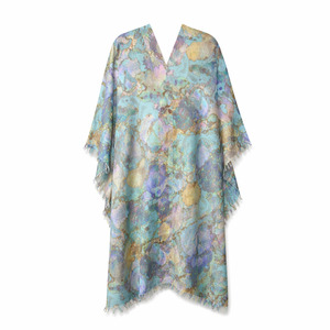 Fashion: Abstract Merino Wool Travel Cape