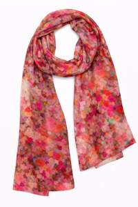 New Arrival: Rose Mosaic Silk Scarf – Abstract Floral Texture Print