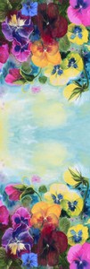 Floral: Garden Pansy Glow – Cotton Modal Summer Scarf