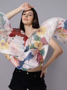 Silk 1: Botanical Symphony Scarf – Pure Silk Wrap | Multicolor Garden Blooms on Soft Blush