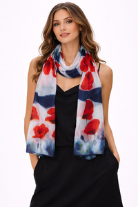 Fabric: Floral Fine Merino Silk Designer Scarf