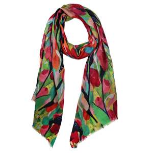 Scarves: Wildflower Carnival – Merino Wool  Scarf