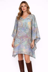 Celestial Marble – Merino Wool Cape Kaftan