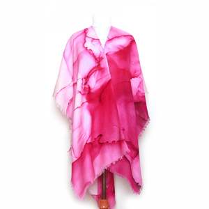 Fashion: Abstract Watercolour Art Merino Wool Travel Cape