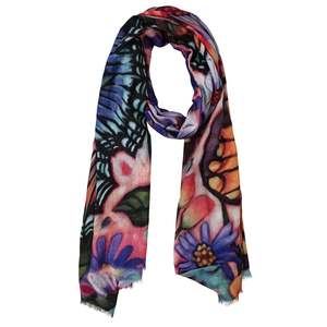 New Arrival: Butterfly Bloom Garden – Fine merino Winter Scarf