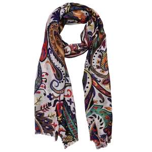 Geometric: Royal Paisley Rhapsody – Merino Wool  Winter Scarf