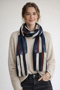 Geometric: Rhythm Stripe Edit – Merino Wool Scarf