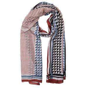 Geometric: Heritage Geometry Stripe – Pure Silk Contemporary Border Scarf