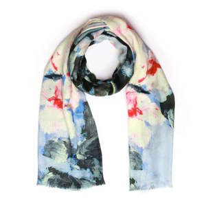 Sakura Blossoms Japanese Floral Scarf – Cashmere Wool Designer Wrap | Elegant &hellip;