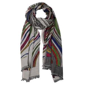Hand Painted Abstract Merino Texture Scarf