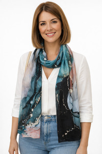 Opaline Luxe Flow – Modal Silk Summer Scarf