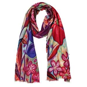 Modal Silk: Carnival Blossom Parade – Modal Silk Scarf