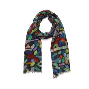 Abstract Mosaic tiled Pure Silk Designer Scarf