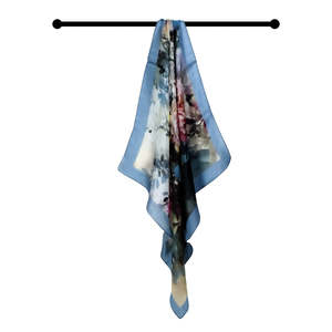 Spring Summer: Floral Pure Silk Square Scarf