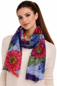 Summer Bloom Medley – Modal Silk Scarf