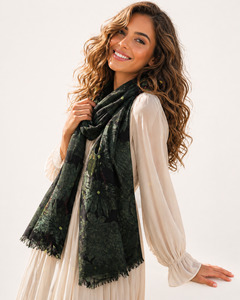 Best Sellers: Verdant Canopy Noir – Modal Silk Scarf