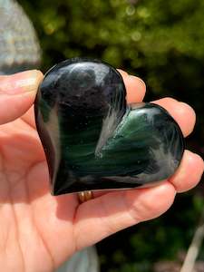 Rainbow Obsidian Heart