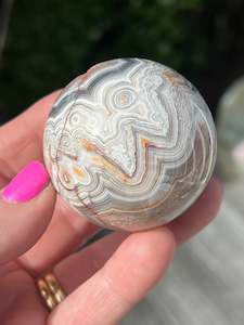 Crazy Lace Agate Sphere, Mexican
