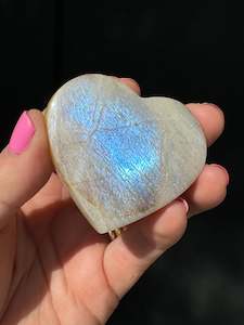 Moonstone: Moonstone, Blue Flash Heart