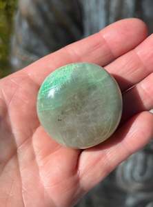 Green Moonstone/Garnierite Palm stone