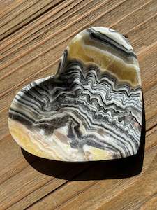 Zebra Calcite Heart Bowl E