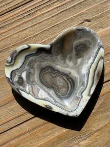 Home Decor: Zebra Calcite Heart Bowl B