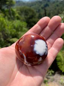 Carnelian: Beautiful Orca Carnelian Palm Stone