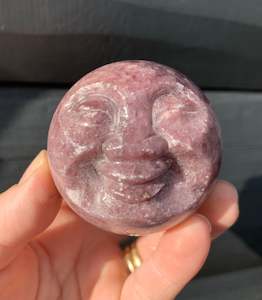 Lepidolite: Lepidolite Sphere, Happy Face