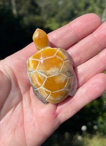 Jasper: Bumblebee Jasper carved stone Turtle
