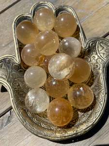 Optical Honey Calcite Sphere