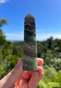 Calcite 1: Kiwi Calcite Obelisk