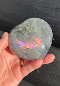 Purple Labradorite Heart