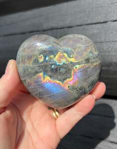 Purple Labradorite Heart