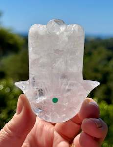 Clear Quartz 1: Clear Quartz Hamsa