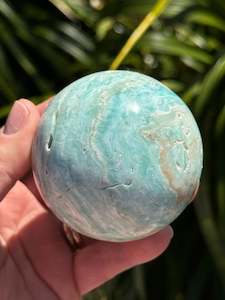 Blue Aragonite: Blue Calcite/Aragonite Sphere