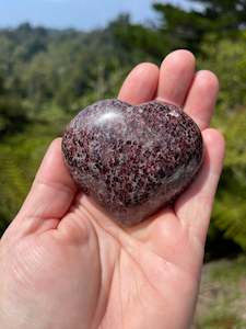 Garnet-Grenatite Puffy Heart