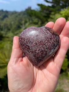 Garnet-Grenatite Puffy Heart