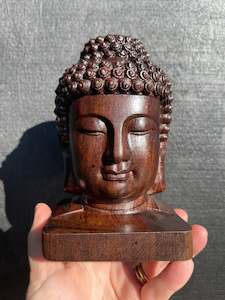 Wood Buddha Head