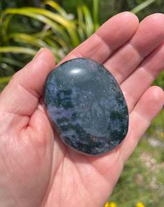 Sale: Moss Agate Palm Stone