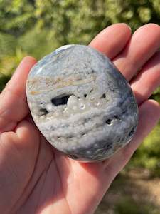 Orbicular Ocean Jasper Palm Stone