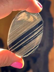 Midnight Lace Obsidian Palm Stones 30g to 40g