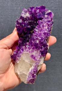 Amethyst: Uruguayan Amethyst with Calcite Formation
