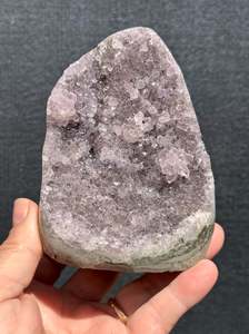 Amethyst: Lilac Amethyst Cluster cut base with Stalactite rose 9