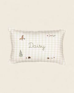 Woodland Friendly Fox Keepsake Linen Cushion