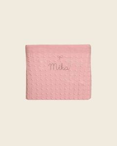 Merino Baby Blanket- Bow Design