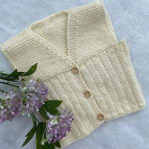 “Nate” hand knit merino baby vest