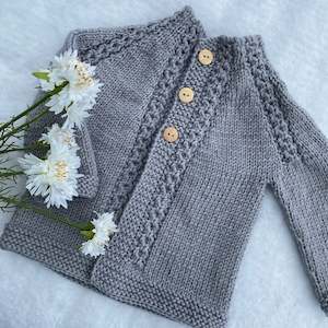 Cardigans: "Falcon" merino baby cardigan
