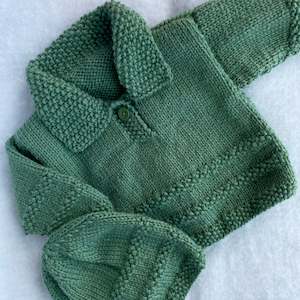 Gift Sets: "Taylor" hand knit merino baby sweater